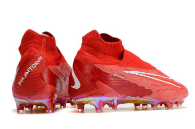 Nike Phantom GX Elite DF Link FG High-Tops Soccer Cleats - Red/White