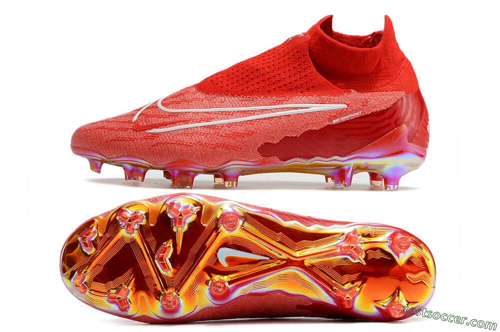 Nike Phantom GX Elite DF Link FG High-Tops Soccer Cleats - Red/White 1