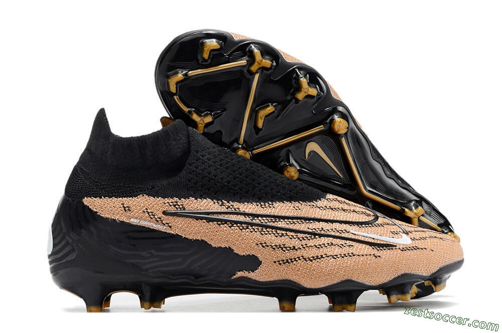 Nike Phantom GX Elite DF Link FG High-Tops Soccer Cleats - Black/Pink 0