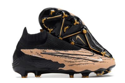 Nike Phantom GX Elite DF Link FG High-Tops Soccer Cleats - Black/Pink