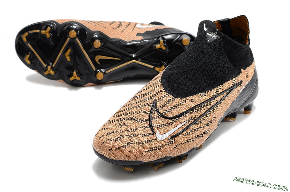 Nike Phantom GX Elite DF Link FG High-Tops Soccer Cleats - Black/Pink 3