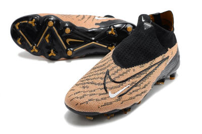 Nike Phantom GX Elite DF Link FG High-Tops Soccer Cleats - Black/Pink