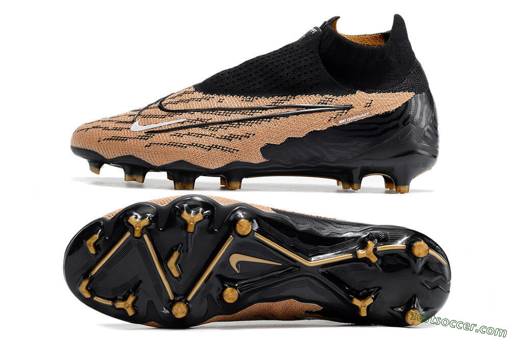 Nike Phantom GX Elite DF Link FG High-Tops Soccer Cleats - Black/Pink 1