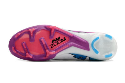 Nike Air Zoom Mercurial Superfly 9 Elite FG High-Tops Soccer Cleats - White/Pink/Purple