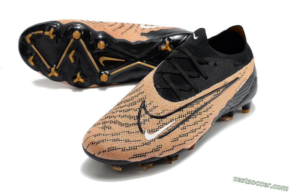 Nike Phantom GX Elite FG Low-Tops Soccer Cleats - Brown/Black 3