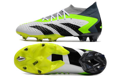 Adidas Predator Accuracy 23.1 FG Low-Tops Soccer Cleats - Grey/Green/Black