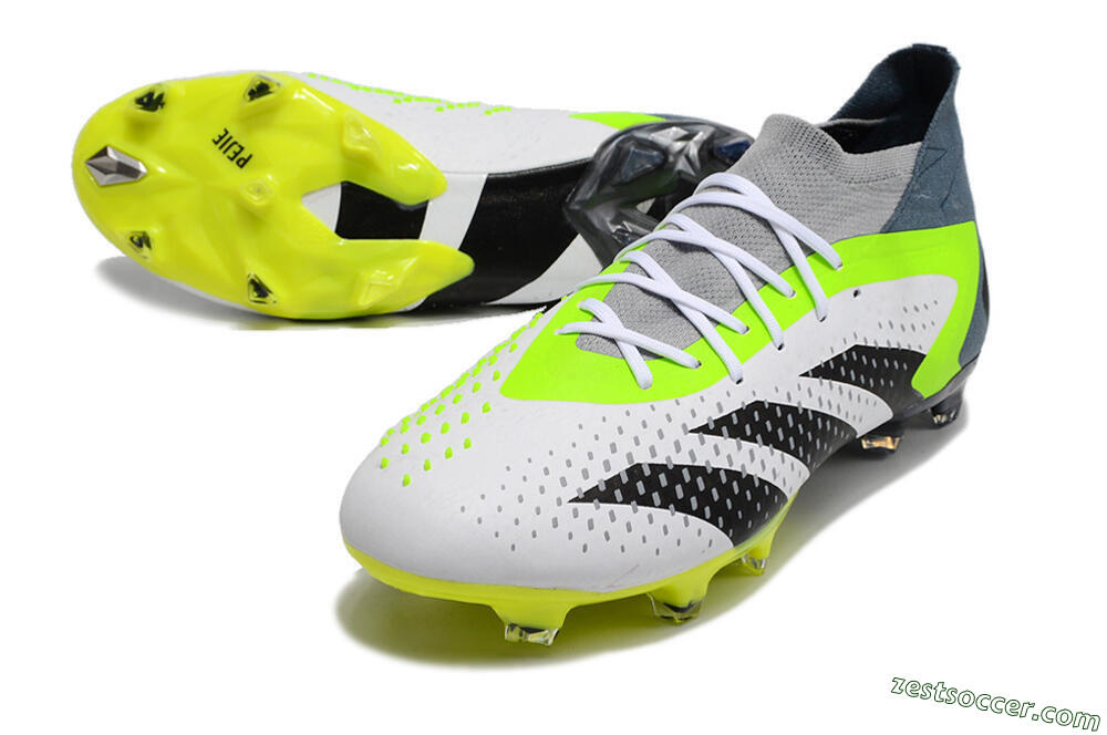 Adidas Predator Accuracy 23.1 FG Low-Tops Soccer Cleats - Grey/Green/Black 3