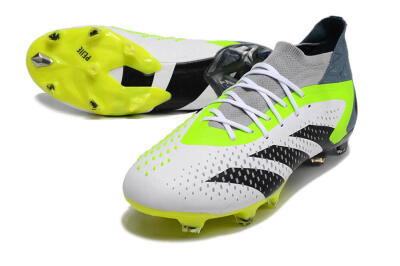 Adidas Predator Accuracy 23.1 FG Low-Tops Soccer Cleats - Grey/Green/Black