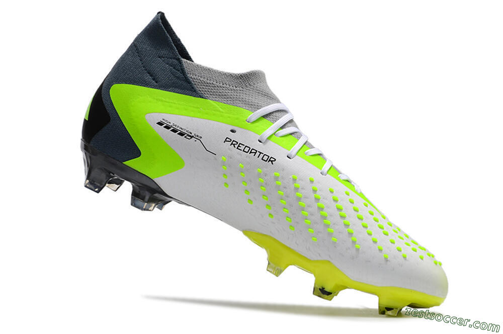 Adidas Predator Accuracy 23.1 FG Low-Tops Soccer Cleats - Grey/Green/Black 5