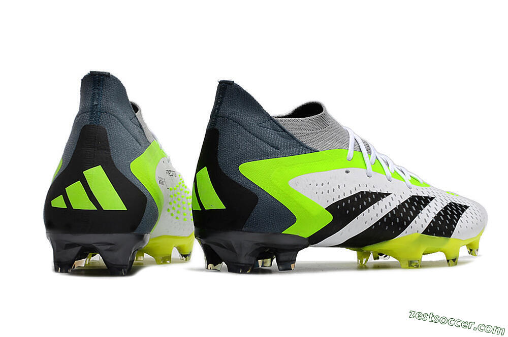 Adidas Predator Accuracy 23.1 FG Low-Tops Soccer Cleats - Grey/Green/Black 6