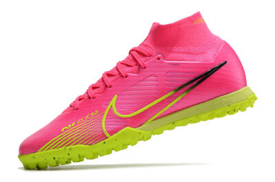 Nike Air Zoom Mercurial Superfly 9 Elite TF High-Tops Soccer Shoes - Pink/Green/Black