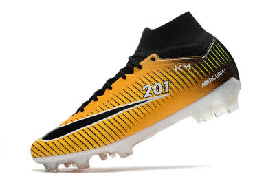 Nike Air Zoom Mercurial Superfly 9 Elite FG High-Tops Soccer Cleats - Yellow/Black/White