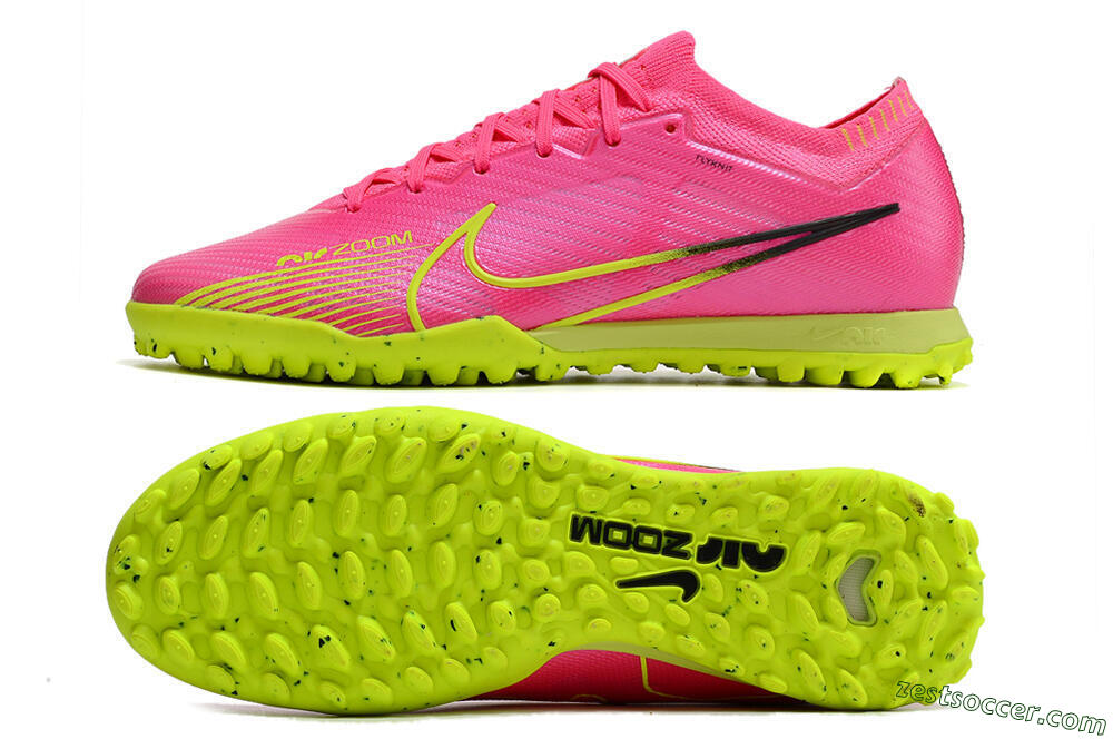 Nike Air Zoom Mercurial Vapor 15 Elite TF Low-Tops Soccer Shoes - Pink/Green/Black 1