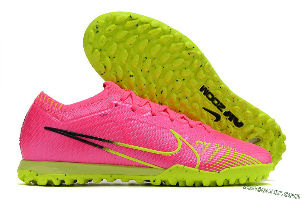 Nike Air Zoom Mercurial Vapor 15 Elite TF Low-Tops Soccer Shoes - Pink/Green/Black 0