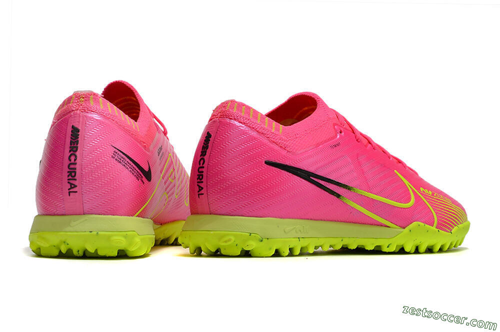 Nike Air Zoom Mercurial Vapor 15 Elite TF Low-Tops Soccer Shoes - Pink/Green/Black 4