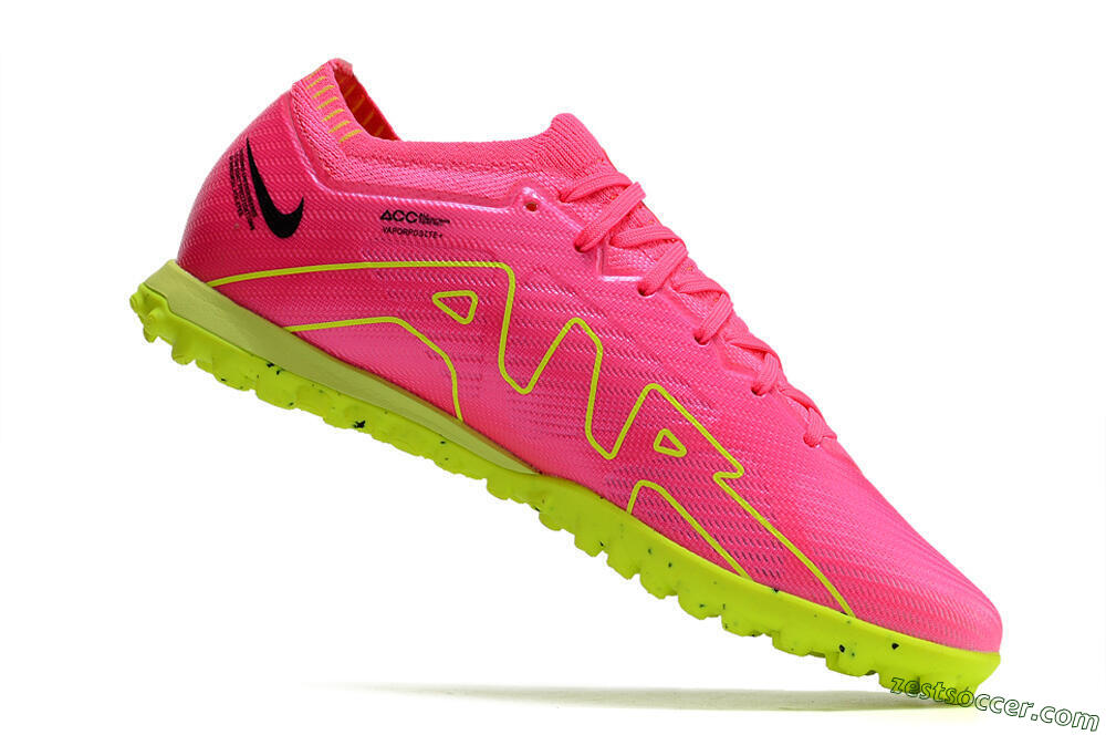 Nike Air Zoom Mercurial Vapor 15 Elite TF Low-Tops Soccer Shoes - Pink/Green/Black 5