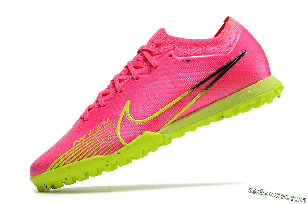 Nike Air Zoom Mercurial Vapor 15 Elite TF Low-Tops Soccer Shoes - Pink/Green/Black 6