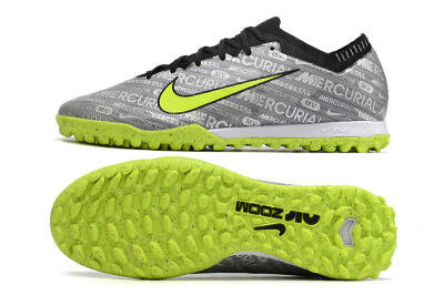 Nike Air Zoom Mercurial Vapor Elite TF Low-Tops Soccer Shoes - Grey/Black/Yellow