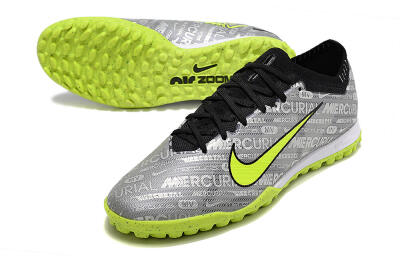 Nike Air Zoom Mercurial Vapor Elite TF Low-Tops Soccer Shoes - Grey/Black/Yellow