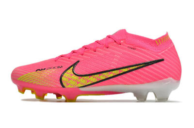 Nike Air Zoom Mercurial Vapor 15 Elite FG Low-Tops Soccer Cleats - Pink/Yellow