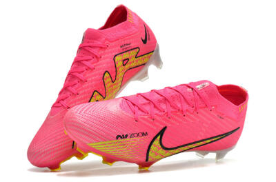 Nike Air Zoom Mercurial Vapor 15 Elite FG Low-Tops Soccer Cleats - Pink/Yellow