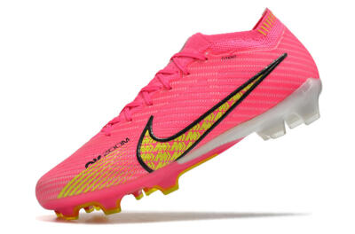 Nike Air Zoom Mercurial Vapor 15 Elite FG Low-Tops Soccer Cleats - Pink/Yellow