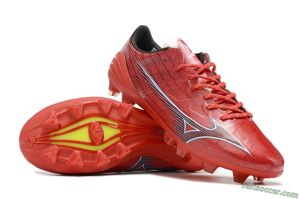 Mizuno Alpha Japan FG Low-Tops Soccer Cleats - Red/Black 3