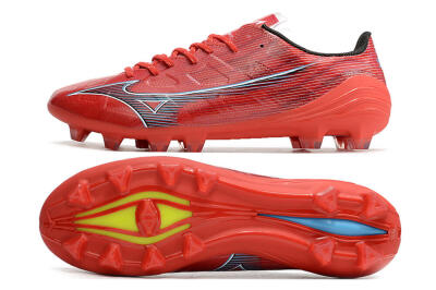 Mizuno Alpha Japan FG Low-Tops Soccer Cleats - Red/Black