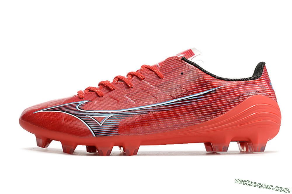 Mizuno Alpha Japan FG Low-Tops Soccer Cleats - Red/Black 2