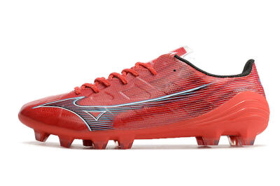 Mizuno Alpha Japan FG Low-Tops Soccer Cleats - Red/Black