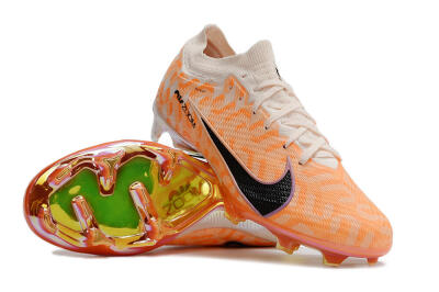 Nike Air Zoom Mercurial Vapor 15 Elite FG Low-Tops Soccer Cleats - White/Orange/Black