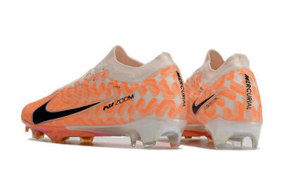 Nike Air Zoom Mercurial Vapor 15 Elite FG Low-Tops Soccer Cleats - White/Orange/Black