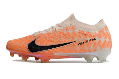 Nike Air Zoom Mercurial Vapor 15 Elite FG Low-Tops Soccer Cleats - White/Orange/Black