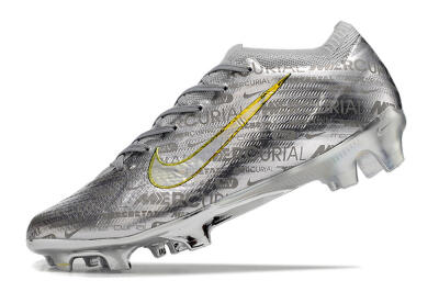 Nike Air Zoom Mercurial Vapor 15 Elite FG Low-Tops Soccer Cleats - Silver/Gold