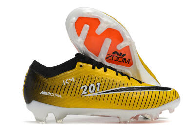 Nike Air Zoom Mercurial Vapor 15 Elite FG Low-Tops Soccer Cleats - Yellow/Black/White