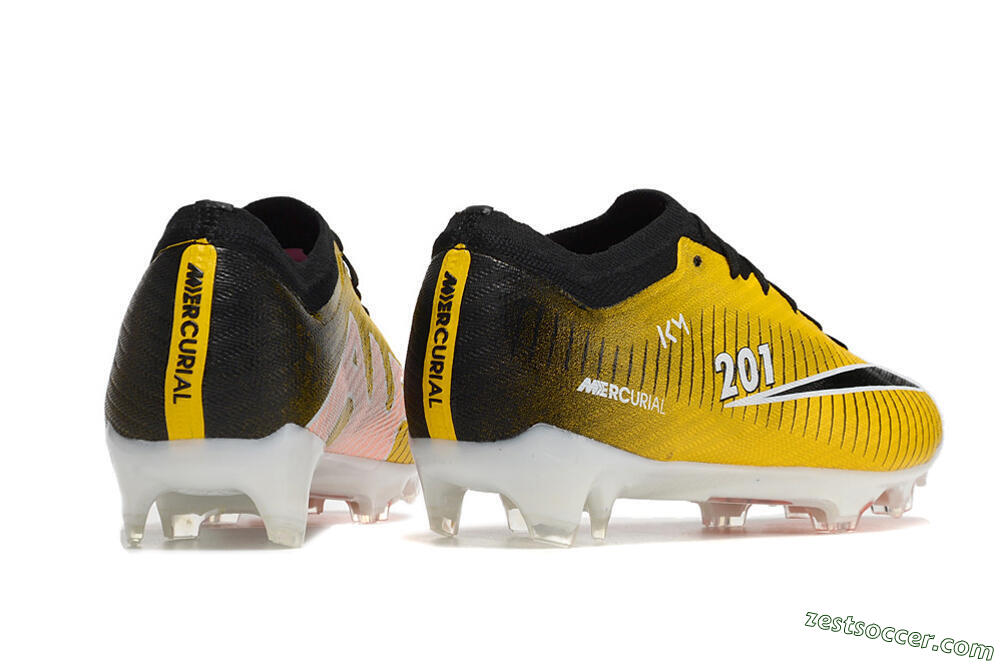 Nike Air Zoom Mercurial Vapor 15 Elite FG Low-Tops Soccer Cleats - Yellow/Black/White 6