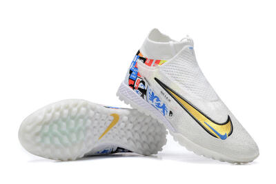 Harry Kane x Nike Phantom GX Elite DF Link TF High-Tops Soccer Shoes - White/Gold/Black