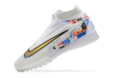 Harry Kane x Nike Phantom GX Elite DF Link TF High-Tops Soccer Shoes - White/Gold/Black