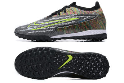 Nike Phantom GX Elite TF Low-Tops Soccer Shoes - Black/Yellow/Rainbow