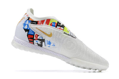 Harry Kane x Nike Phantom GX Elite TF Low-Tops Soccer Shoes - White/Gold/Black