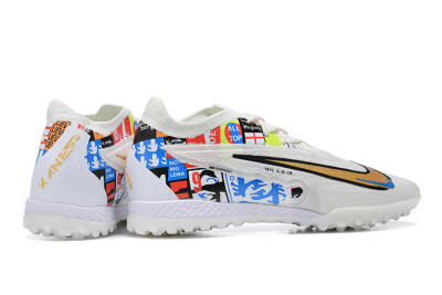 Harry Kane x Nike Phantom GX Elite TF Low-Tops Soccer Shoes - White/Gold/Black
