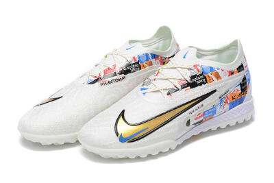 Harry Kane x Nike Phantom GX Elite TF Low-Tops Soccer Shoes - White/Gold/Black