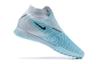 Nike Phantom GX Elite DF Link TF High-Tops Soccer Shoes - Grey/Blue/Black