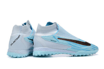 Nike Phantom GX Elite DF Link TF High-Tops Soccer Shoes - Grey/Blue/Black