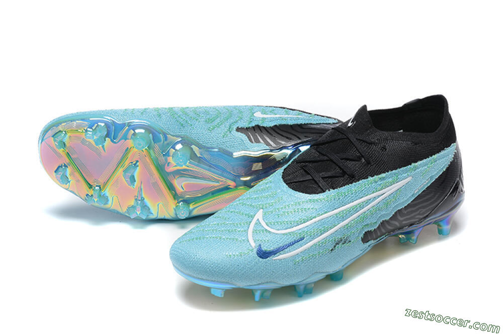 Nike Phantom GX Elite FG Low-Tops Soccer Cleats - Blue/Black/White 3