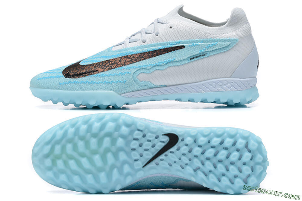 Nike Phantom GX Elite TF Low-Tops Soccer Shoes - White/Blue/Black 1