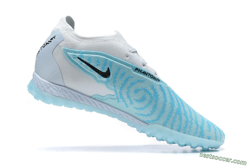 Nike Phantom GX Elite TF Low-Tops Soccer Shoes - White/Blue/Black 6