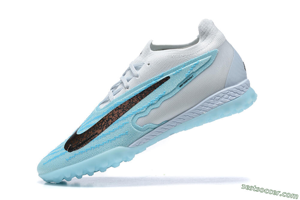 Nike Phantom GX Elite TF Low-Tops Soccer Shoes - White/Blue/Black 7