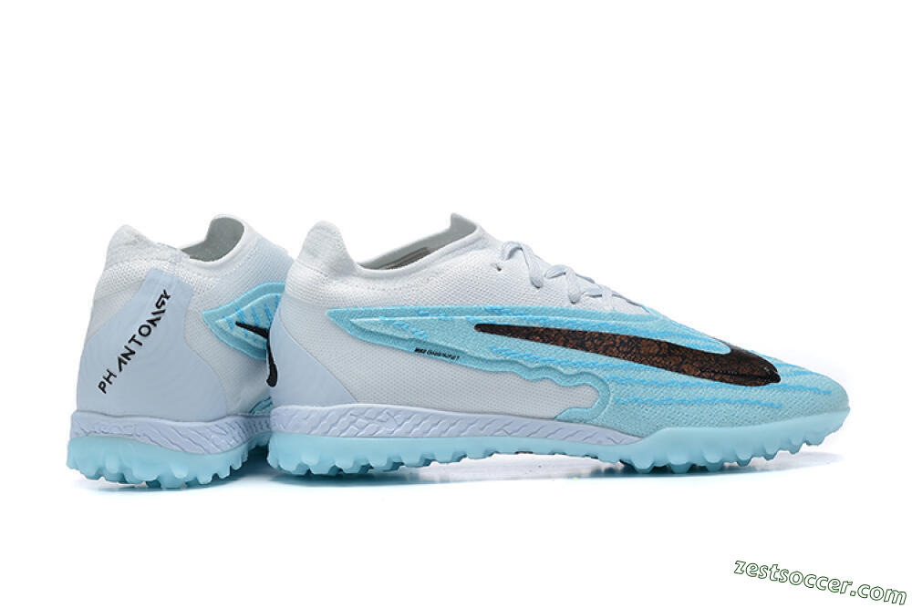 Nike Phantom GX Elite TF Low-Tops Soccer Shoes - White/Blue/Black 8