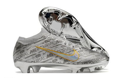 Nike Air Zoom Mercurial Vapor 15 Elite FG Low-Tops Soccer Cleats - Sliver/Gold/Rainbow